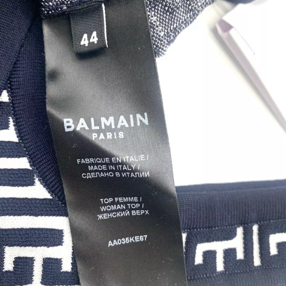 Balmain Monogram jacquard crop top - Picture 5 of 9
